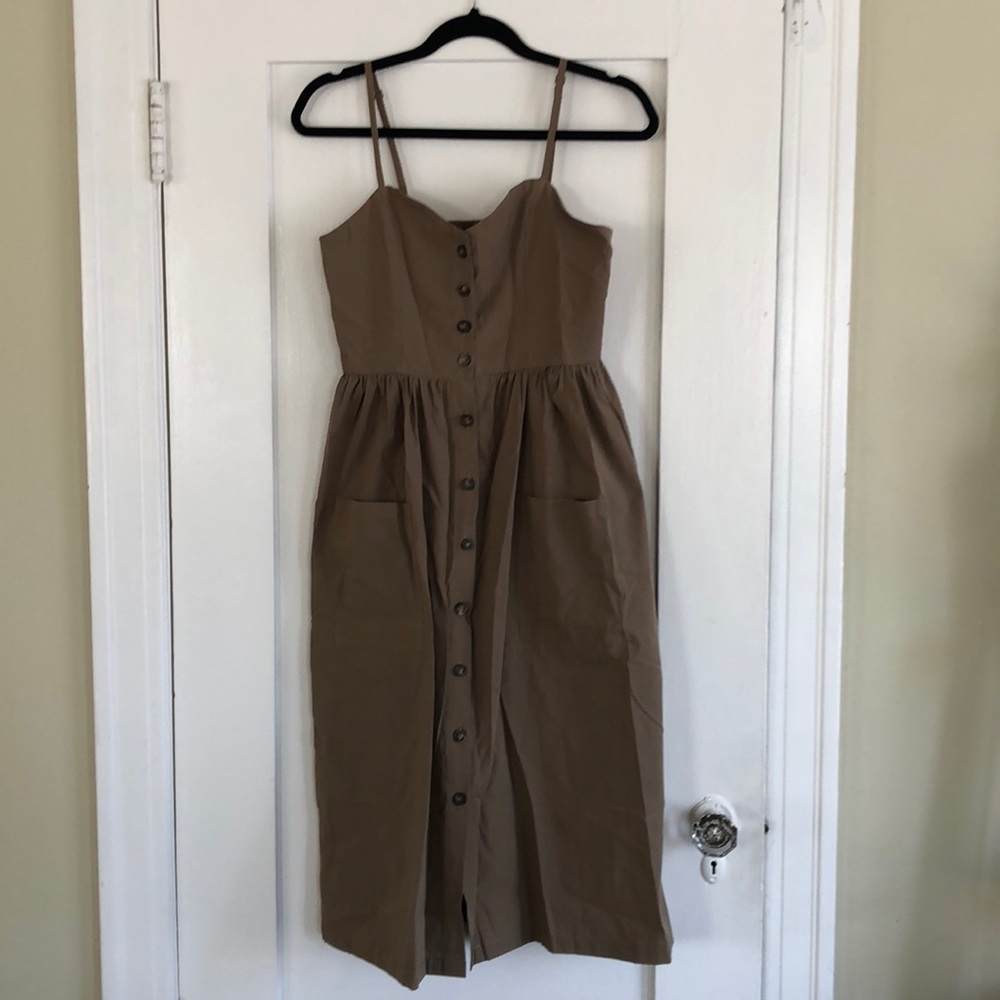 Army Green Maxi Dress - Size S (Venidress)